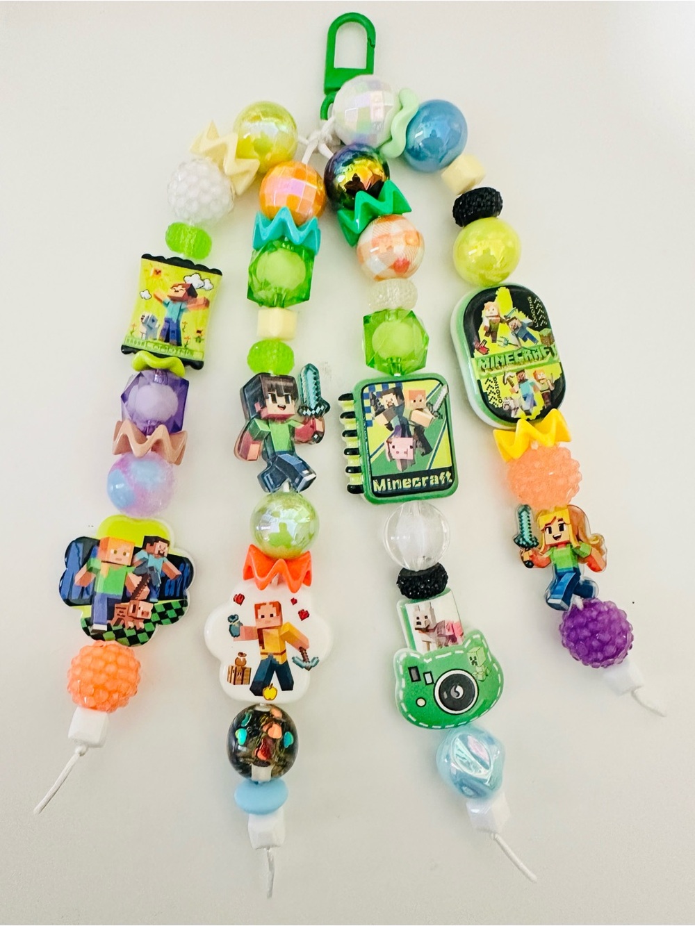 Minecraft Beaded bag charm